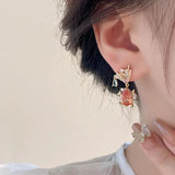 Colorful Zircon Small Fish Earrings