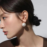Bilandi Silver Ball Pearl Earrings Women Party Gift