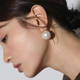 Bilandi Silver Ball Pearl Earrings Women Party Gift