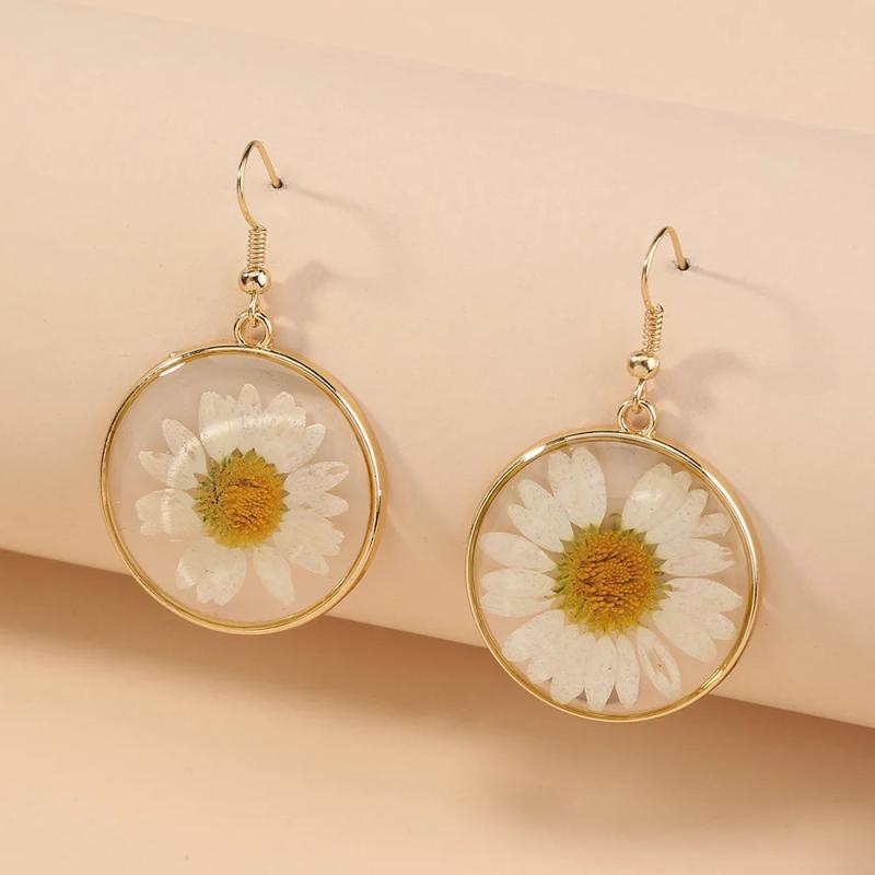 Western Daisy Resin Earrings Women Gift Jewelry