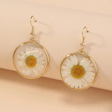 Western Daisy Resin Earrings Women Gift Jewelry