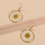 Western Daisy Resin Earrings Women Gift Jewelry