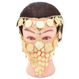 Golden Arab Charms Tassel Punk Ethnic Face Chains Indian Statement
