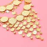 Golden Arab Charms Tassel Punk Ethnic Face Chains Indian Statement