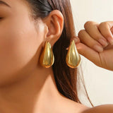 925 Silver Teardrop Stud Earrings Modern Lightweight Accessories