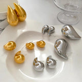 925 Silver Teardrop Stud Earrings Modern Lightweight Accessories