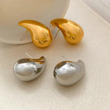 925 Silver Teardrop Stud Earrings Modern Lightweight Accessories