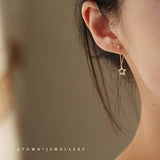 925 Real Money 14K Tassel Earrings Women Sterling Silver Wedding Jewelry