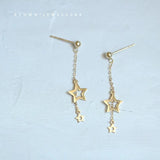 925 Real Money 14K Tassel Earrings Women Sterling Silver Wedding Jewelry