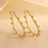 Chunky Heart Shape Hoop Earrings Stainless Steel Plated 20-45MM Round Oval