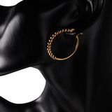 Chunky Heart Shape Hoop Earrings Stainless Steel Plated 20-45MM Round Oval