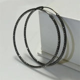 925 Silver Large Circle Piercing Hoop Earrings for Women