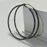 925 Silver Large Circle Piercing Hoop Earrings for Women