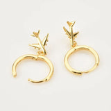 925 Silver Aircraft Drop Earring Piercing Pendiente 202 Women Jewelry