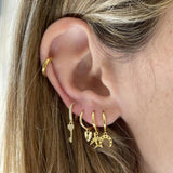 925 Silver Aircraft Drop Earring Piercing Pendiente 202 Women Jewelry