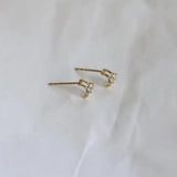 925 Silver Plated 14K Double Arc Zircon Earrings for Women Girl