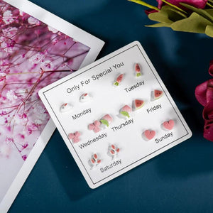 Cartoon Ceramic Earring Set For Women Girl #XN400