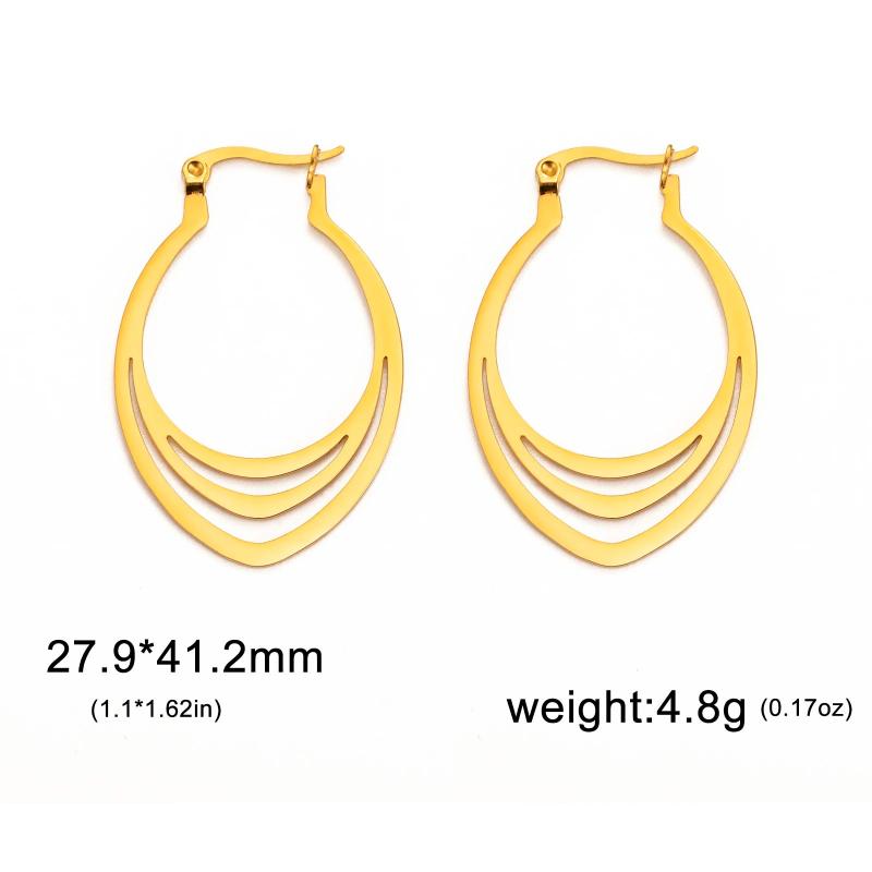 Geometric Hoop Earrings for Women Trending Stainless Steel