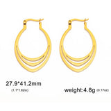 Geometric Hoop Earrings for Women Trending Stainless Steel