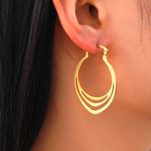 Geometric Hoop Earrings for Women Trending Stainless Steel