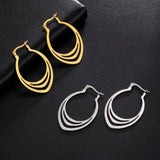 Geometric Hoop Earrings for Women Trending Stainless Steel
