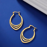 Geometric Hoop Earrings for Women Trending Stainless Steel