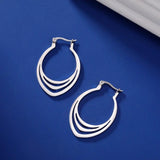 Geometric Hoop Earrings for Women Trending Stainless Steel