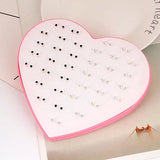 Heart Box Geometric Plastic Stud Earrings Set For Women