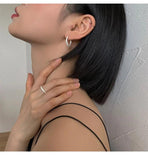 925 Silver-white Flash Earrings For Women 2 Sizes Ear Buckles Women Party Gift