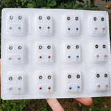 12 Pairs Earrings Needle Painless Stud Surgical Steel Disposable Ear-piercing