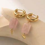 Natural Stone Pendant Earrings Love Women's Jewelry Direct Marketing