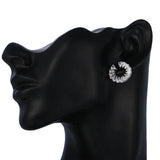 Ear Stone Pave Setting Women Party AAA Cubic Zirconia Stud Earrings