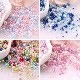 3-8mm 10g No Hole Pearl Beads Round ABS Plastic Acrylic Spacer Bead