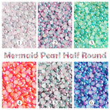 3mm-10mm Mix Mermaid Half Round Pearl Flatback ABS Plastic beads Non Hotfix