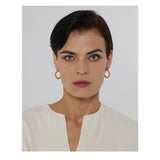 Minimalist Twist Metalic Hoop Earrings 18K Plated