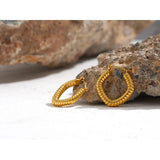 Minimalist Twist Metalic Hoop Earrings 18K Plated