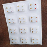 12 Pairs Surgical Steel Ear Studs Set Medical Ear Piercing Tool Kits