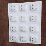 12 Pairs Surgical Steel Ear Studs Set Medical Ear Piercing Tool Kits