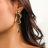 Vintage Metal Water Drops Earrings for Women