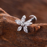 Colorful Zircon Titanium Nose Stud & Earring Set