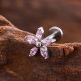 Colorful Zircon Titanium Nose Stud & Earring Set