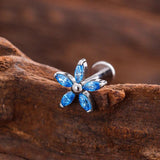 Colorful Zircon Titanium Nose Stud & Earring Set