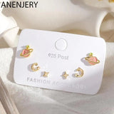 Universe Moon Star Earrings Set for Women Girls S-E1225