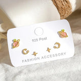 Universe Moon Star Earrings Set for Women Girls S-E1225
