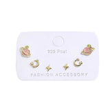Universe Moon Star Earrings Set for Women Girls S-E1225