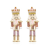 Clown Earrings Exaggerated Nutcracker Colored Soldier Earrings