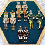 Clown Earrings Exaggerated Nutcracker Colored Soldier Earrings