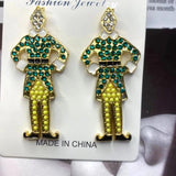 Clown Earrings Exaggerated Nutcracker Colored Soldier Earrings