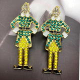 Clown Earrings Exaggerated Nutcracker Colored Soldier Earrings