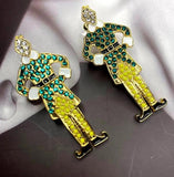 Clown Earrings Exaggerated Nutcracker Colored Soldier Earrings